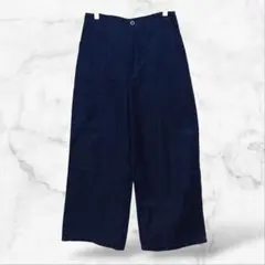 【アース】ワイドパンツ カジュアル 薄手 無地(M)綿100 体型カバー 下