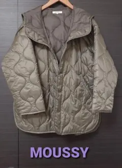MOUSSY フーテッドキルティングポンチョ
