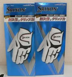 ●SRIXON ゴルフグローブ 24cm ブラック 2個セット