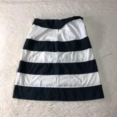 モスキーノ ひざ丈 スカート 総柄 ボーダー