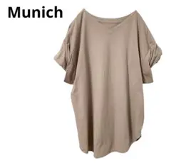 Munich ミューニック ベージュ オーバーサイズ チュニック カットソー