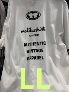 Malibu Shirts マリブシャツ カリフォルニア　Tシャツ　LL 白