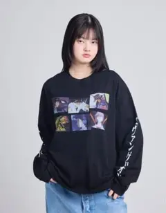 evangelion x little sunny bite ロンT/BLACK
