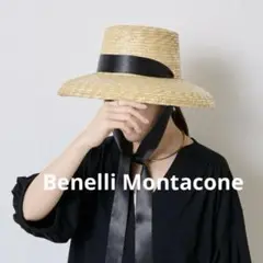 【新品】Benelli Montacone　IENA リボン付　麦わら帽子