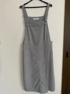 未使用　グレー　オーバーオール　スカート