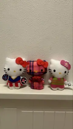 ハローキティ ぬいぐるみキーホルダー 3体セット