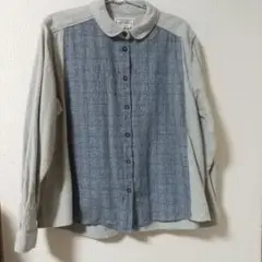 ナチュラン購入　NORTHERN TRACK グレー チェック柄 シャツ M