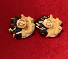 ♡粘土ハンドメイド　ミニチュアチョコスプレーワッフルセット