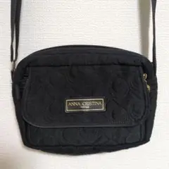 ANNA CRISTINA ブラック ショルダーバッグ
