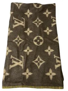 【U】LOUIS VUITTON ウールアンゴラモノグラム大判ブランケット LOUIS VUITTON - ルイヴィトン LOUIS VUITTON ブランケット