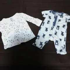 anko 半袖ロンパース＆長袖トップス　男の子　2点セット