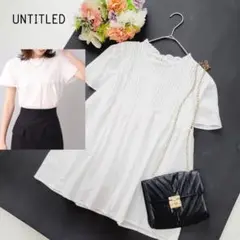 UNTITLED＊コットン100／洗える】ピンタックデザインブラウス
