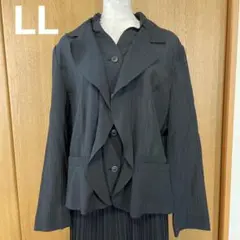 サイズLL MISSEL 黒 薄手ジャケット 透け感 ミゼール ㈱ジュニアー