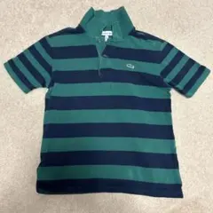 LACOSTE ポロシャツ 140 グリーン×ネイビー