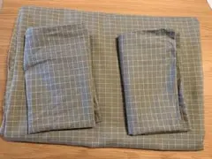 IKEA オーケルフィッブラ　掛け布団カバー　枕カバー 2枚　リネン