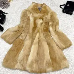 美品♡ リアルファー 毛皮 コート M Deluxe fur オンワード