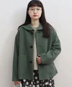 【コート早割!】fig london エアリアルパイル ウール セーラーコート
