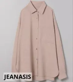 JEANASISジーナシス ドライオックスレギュラーシャツ　ピンク　ブラウン系