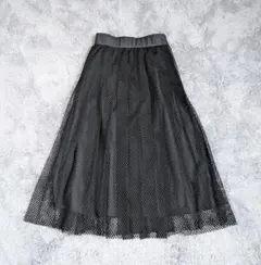 美品 VIVIENNE TAM ヴィヴィアンタム メッシュプリーツスカート 38
