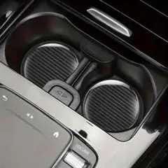 2個セット、siyarui カーボンファイバー製カーカップホルダーコースター 車