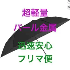 BLKPパール金属折りたたみ傘 ブラック黒 軽量 N-7546 と 傘ケース