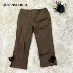 【クィーンズコート】QUEENS COURT リボン付きカジュアルパンツ 1