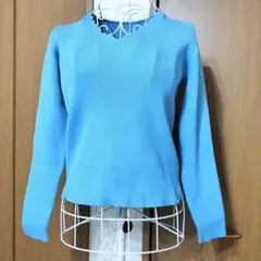 イルリノil Lino サイズ34 Vネック長袖リブニット