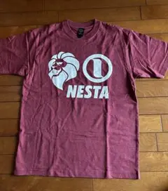 NESTA ライオンロゴ Tシャツ バーガンディ　M