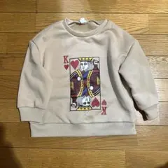 トランプ柄　トレーナー　4y