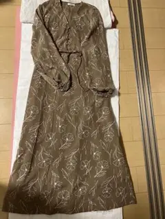 Fleur フラワープリント ロングワンピース