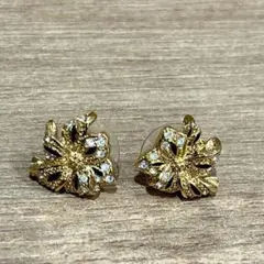 Dior ディオール アクセサリー ピアス ラインストーン フラワー レディース