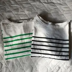 ストライプ柄長袖Tシャツ ロンＴ 2枚セット