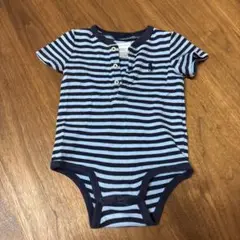 Ralph Lauren ボーダー 半袖ロンパース 9M(70cm-80cm)