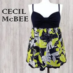 CECIIL McBEE フラワープリント キャミソールネイビー✖イエロー日本製
