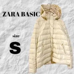 ZARA BASIC ザラベーシック アウター 羽毛 フェザー ベージュ