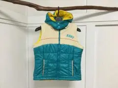 良品!ROXYロキシー フード取り外し可中綿ベスト サイズM