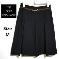 THE SUIT COMPANY 黒 膝丈 フレアスカート M