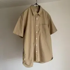MUJI 無印良品　ポプリン　半袖　シャツ　ベージュ　M