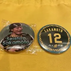 坂本誠志郎　阪神タイガース　缶バッジ2個セット