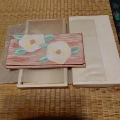 昭和レトロ　花柄刺繍 和風 長財布 箱付き