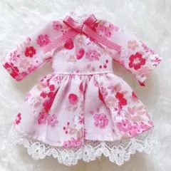 ねんどろいどどーる オビツ11 ドール服 ワンピース ピンク 花
