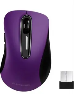 Memzuoix 2.4G ワイヤレスマウス｜5 ボタン USB レシーバー付き