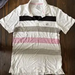 adidas アディダス ストライプ ポロシャツ Lサイズ