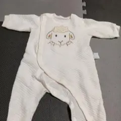 羊の刺繍ロンパース ホワイト