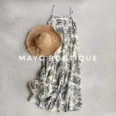 MAYC Vneck animal dress キャミワンピース ロング