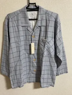 ナチュラルーム　グレー チェック柄 ルームウェア Sサイズ