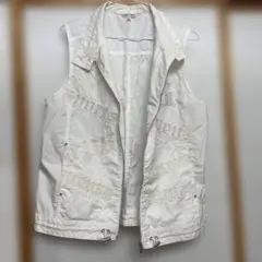 刺繍入りホワイトノースリーブベスト