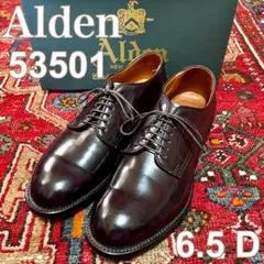 【試着程度】ALDEN 53501 コードバン プレーントゥ 6.5D 付属完備