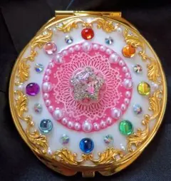 コンパクトミラー ハンドメイド 075