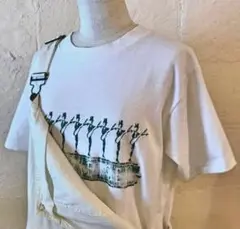 古着Tシャツ グリーンラメプリント